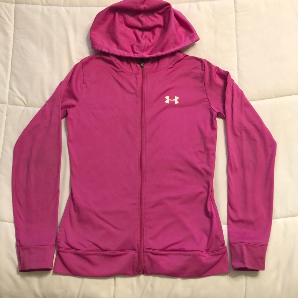 Girls youth small under armor zippered hoodie